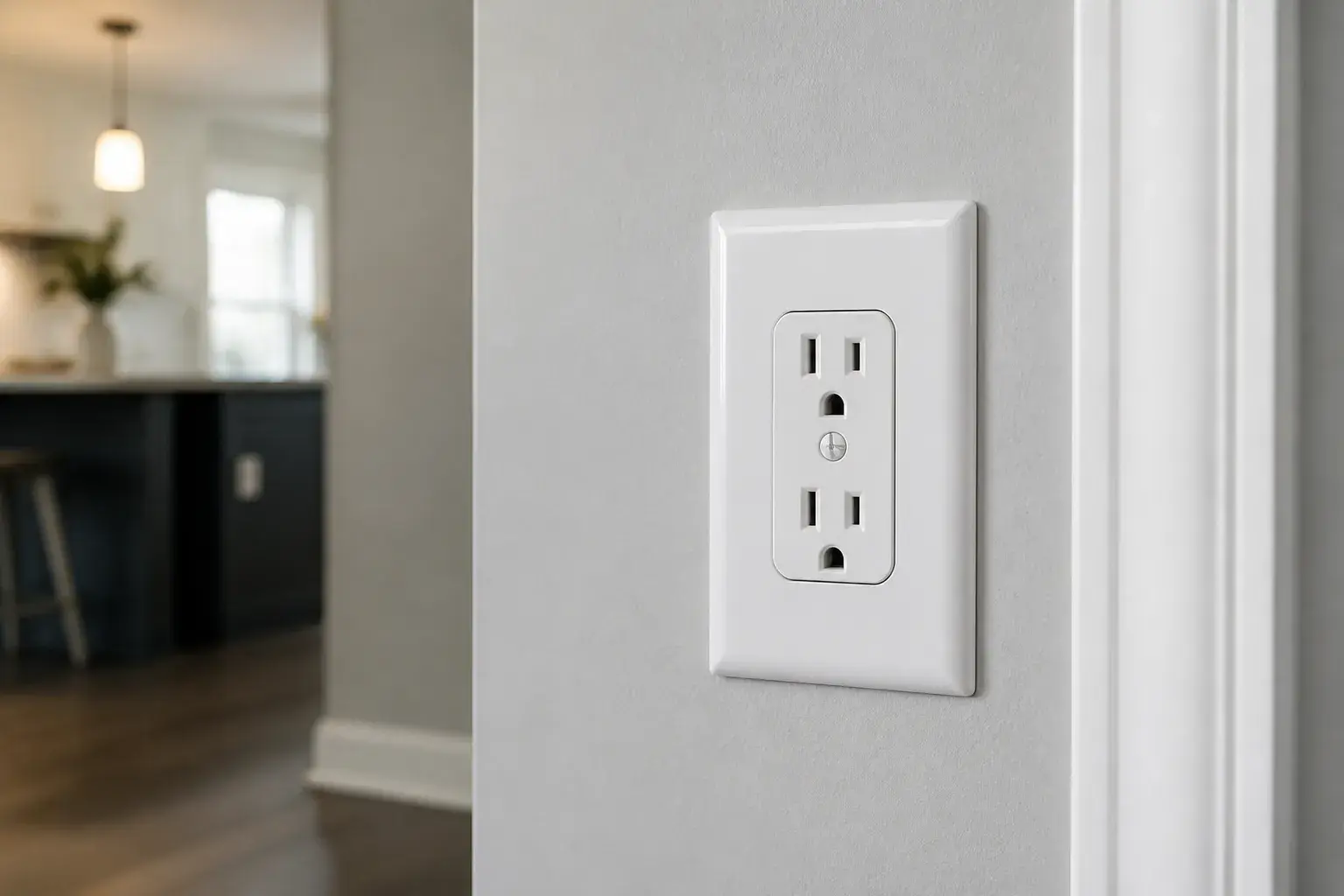 Clean restored switch or outlet area in a home